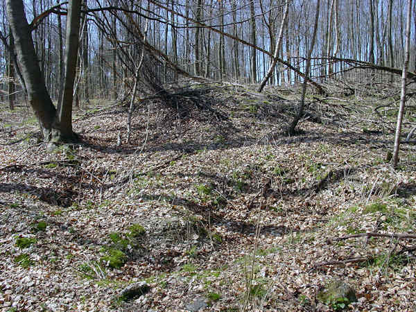 DEMOLISHED PILLBOX #372 AND FOXHOLES