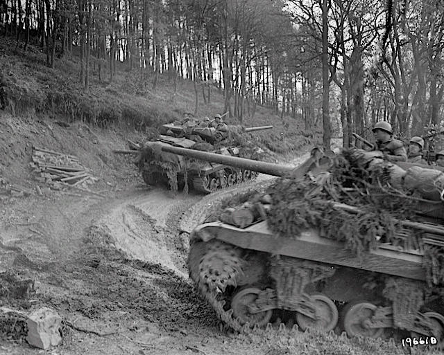 M10's of the 803rd Tank Destroyer Battalion