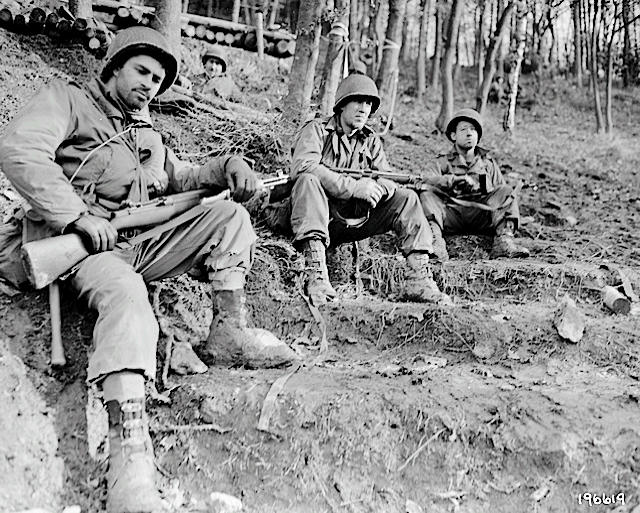 Pfc. Maurice Benzon, S.Sgt. Bernard Spurr, S.Sgt. Harold Lessler, 8th Inf.Reg.