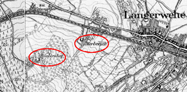 OLD MAP LANGERWEHE