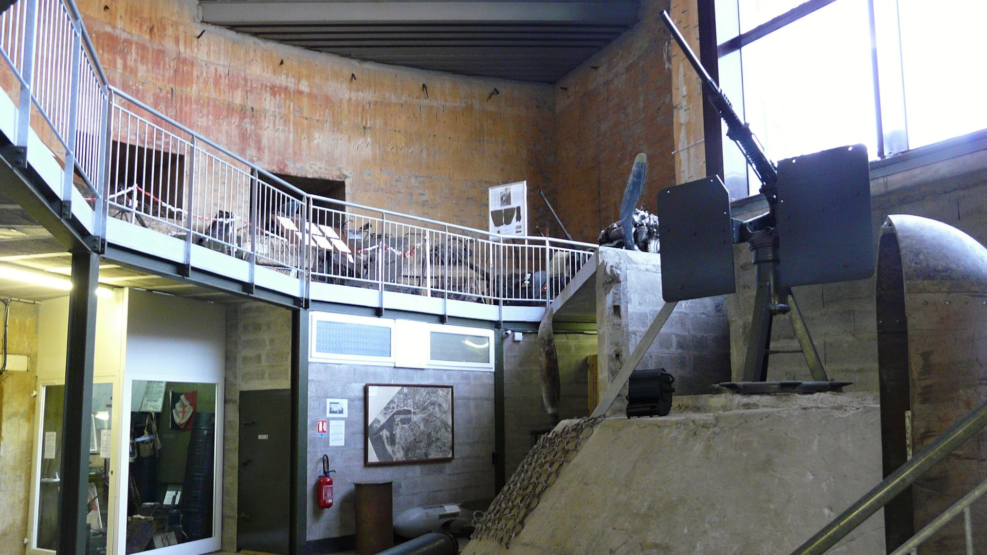 Batterie Todt Museum inside view.