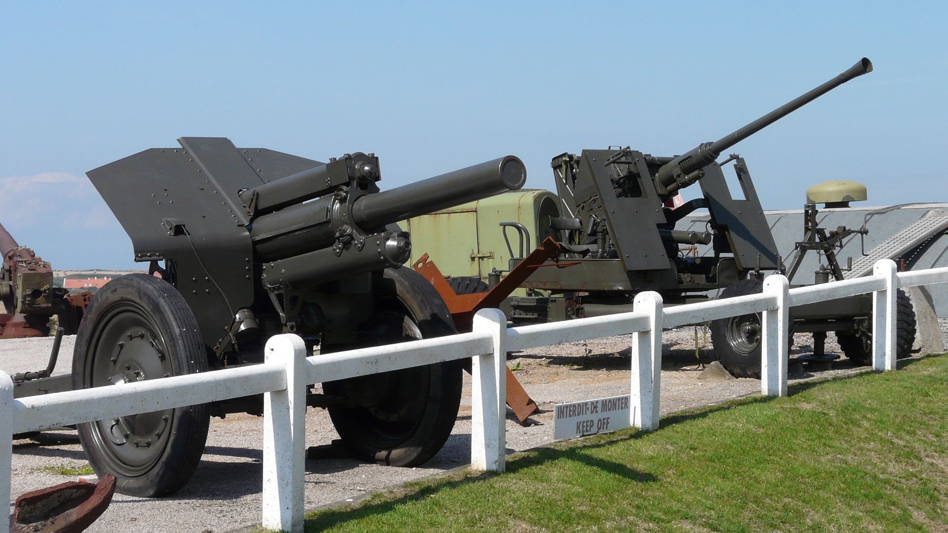 Batterie Todt Atlantic Wall Museum outdoor display.