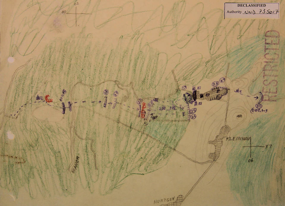 MAP ADVANCE E COMPANY, 22ND INFANTRY