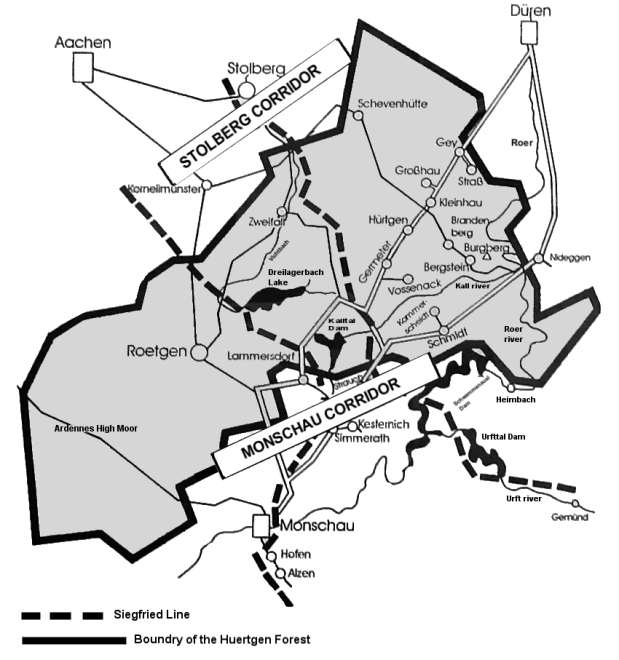 MAP HUERTGEN FOREST