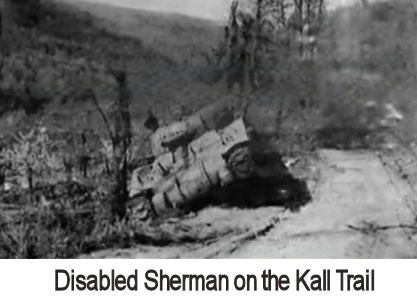 Disabled tank on the Kall Trail