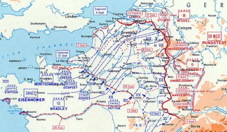 ALLIED ADVANCE THROUGH FRANCE