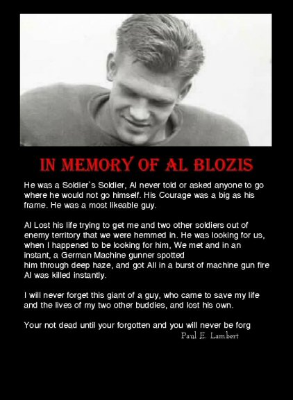 IN MEMORY OF AL BLOZIS