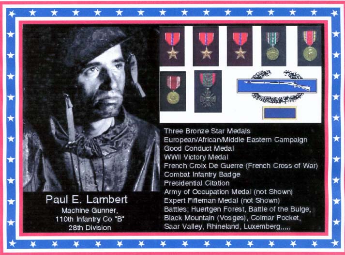 PAUL LAMBERT'S MEDALS