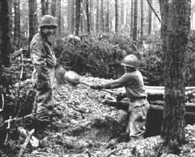 DIGGING A LOG BUNKER