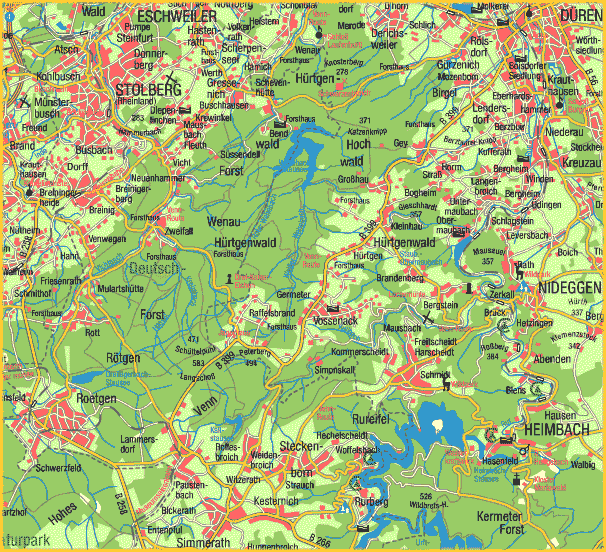 HURTGENWALD MAP