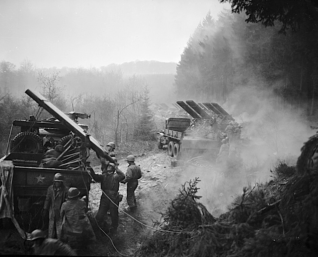 Soldiers Reload Artillery